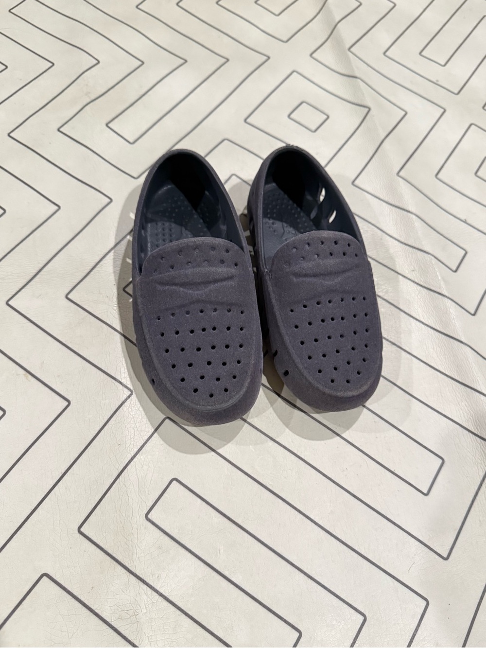 Floafers Faux Suede Drivers in Dark Gray
